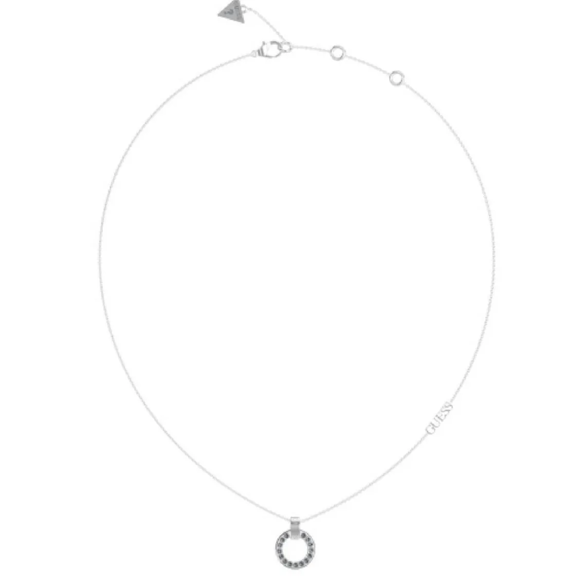 Guess Bijoux Collier femme JUBN03159JWRH - CIRCLE LIGHTS Acier Argent | Femme Collier Et Pendentif