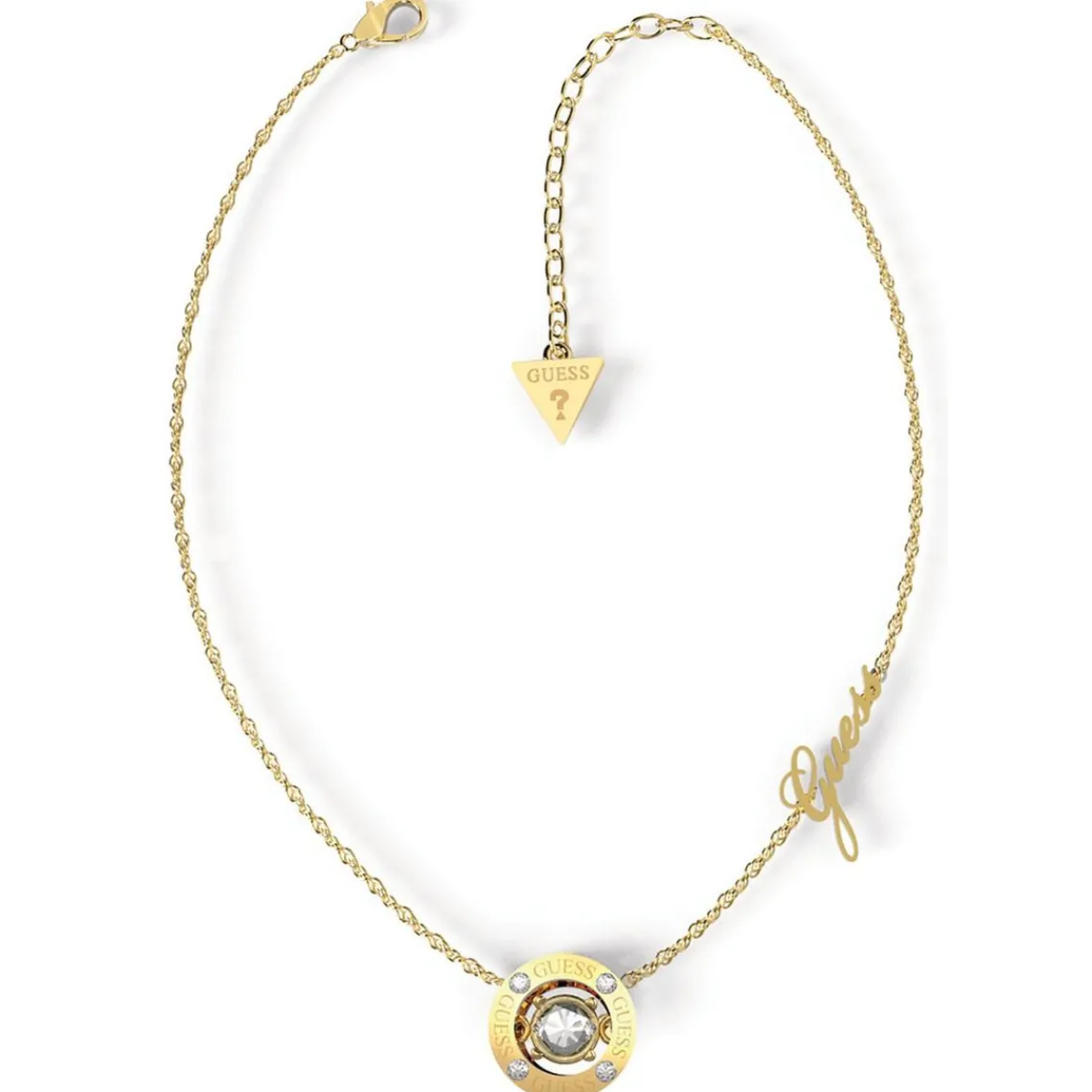 Guess Bijoux Collier Femme - SOLITAIRE JUBN01459JWYG Acier Doré | Femme Collier Et Pendentif