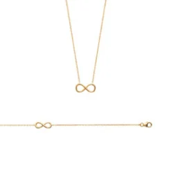 Maison de la Bijouterie Collier Femme infinity plaqué or UYZYU345 | Femme Collier Et Pendentif
