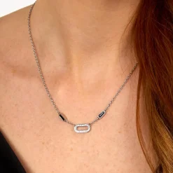 Karl Lagerfeld Collier Femme Stone - KLAYC11 Acier Argent | Femme Collier Et Pendentif