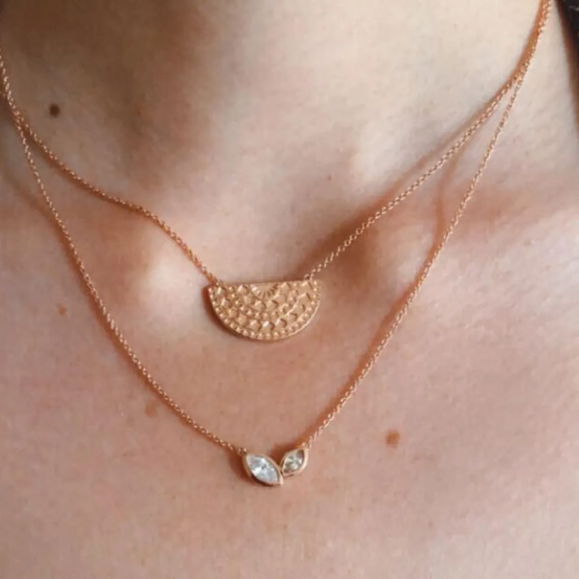 Kosma Paris Collier Femme Kira - Doré Rose | Femme Collier Et Pendentif