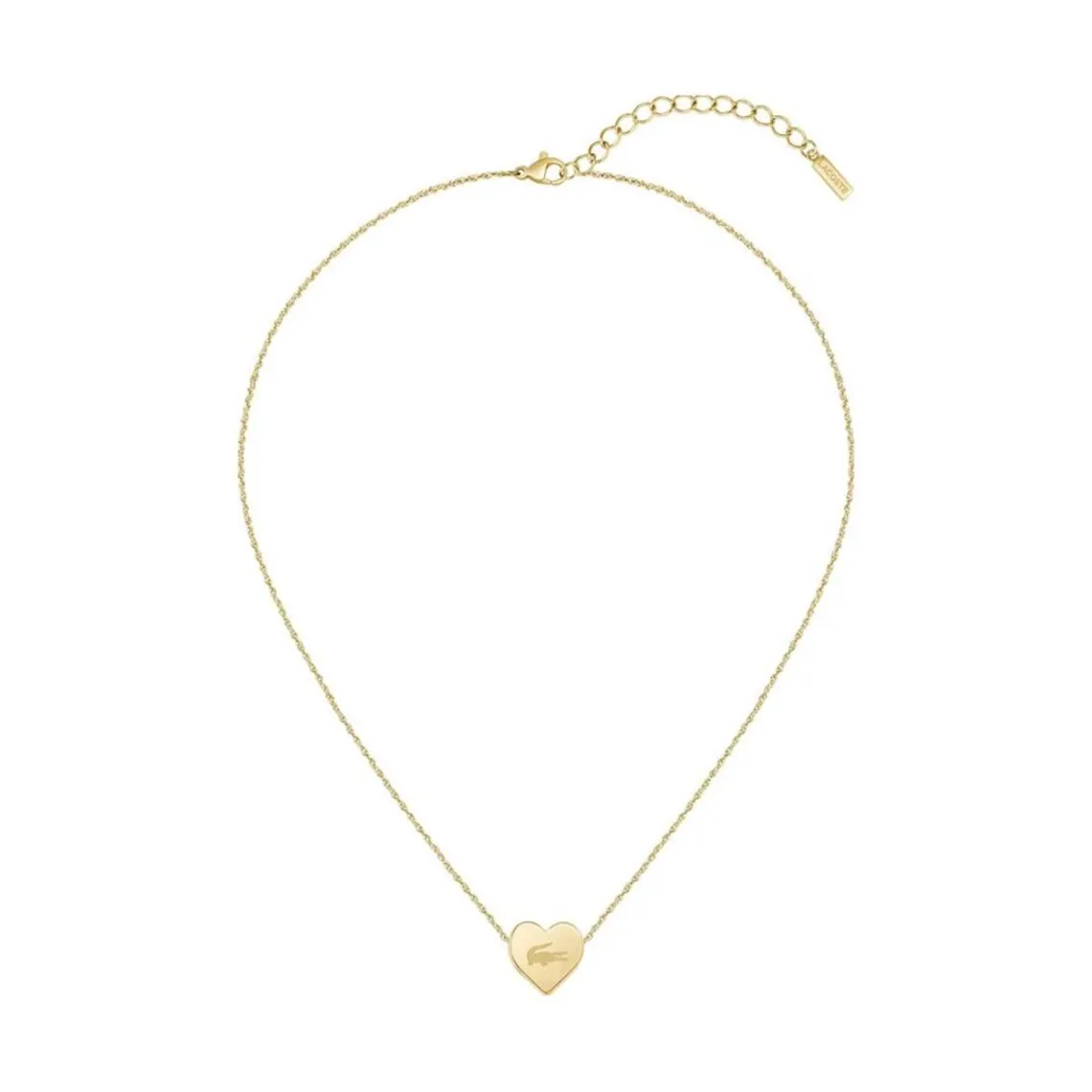 Lacoste Collier Femme Love My Croc - 2040399 Acier Doré | Femme Collier Et Pendentif
