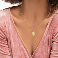Lacoste Collier Femme Memento - 2040424 Acier Doré | Femme Collier Et Pendentif