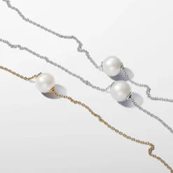 Pandora Collier femme métal doré à l'or fin avec perle et zircone Timeless 363167C01 | Femme Collier Et Pendentif
