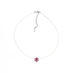 MYC-Paris Collier Femme - AN1-1566-PK Métal rhodié Argent Rose | Femme Collier Et Pendentif