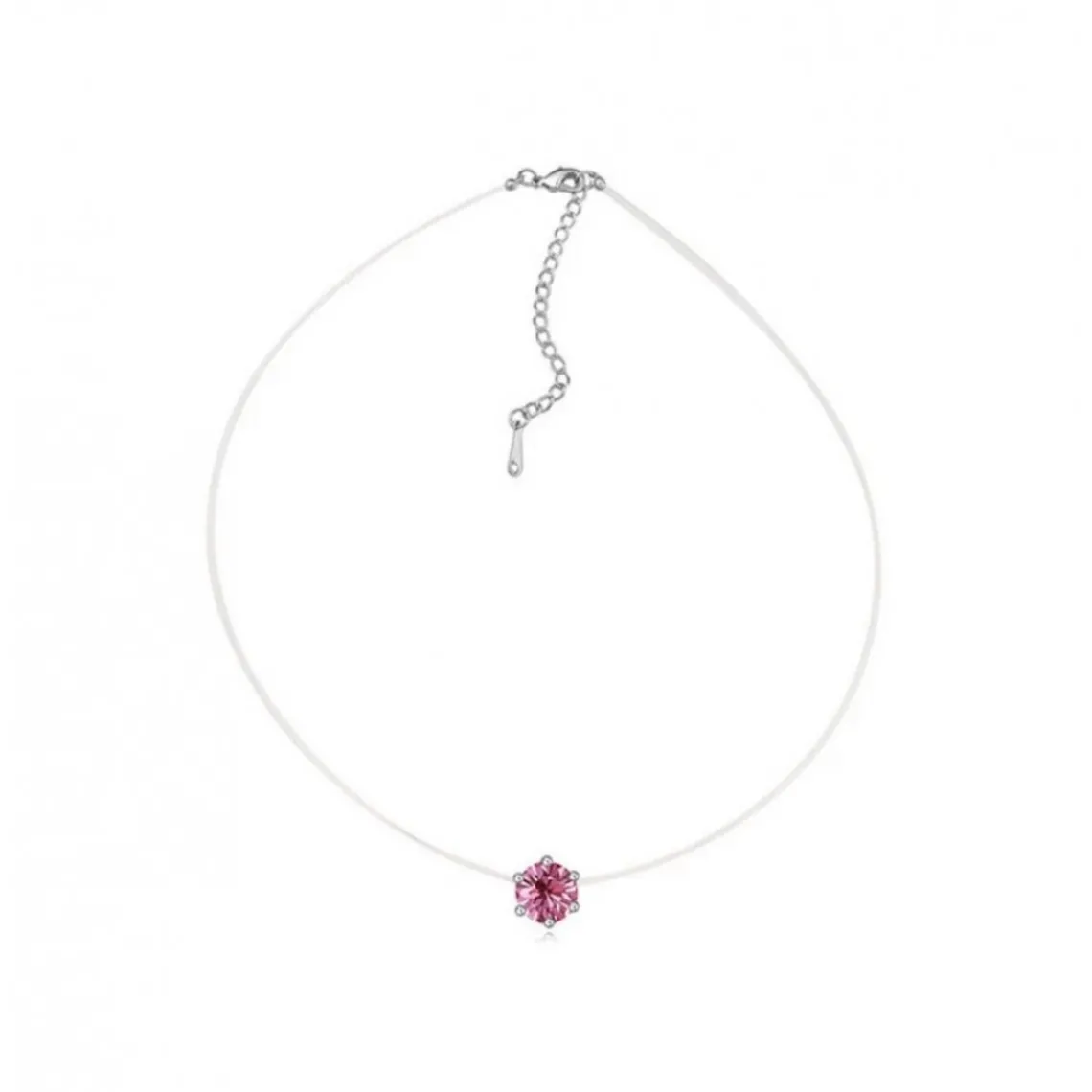 MYC-Paris Collier Femme - AN1-1566-PK Métal rhodié Argent Rose | Femme Collier Et Pendentif