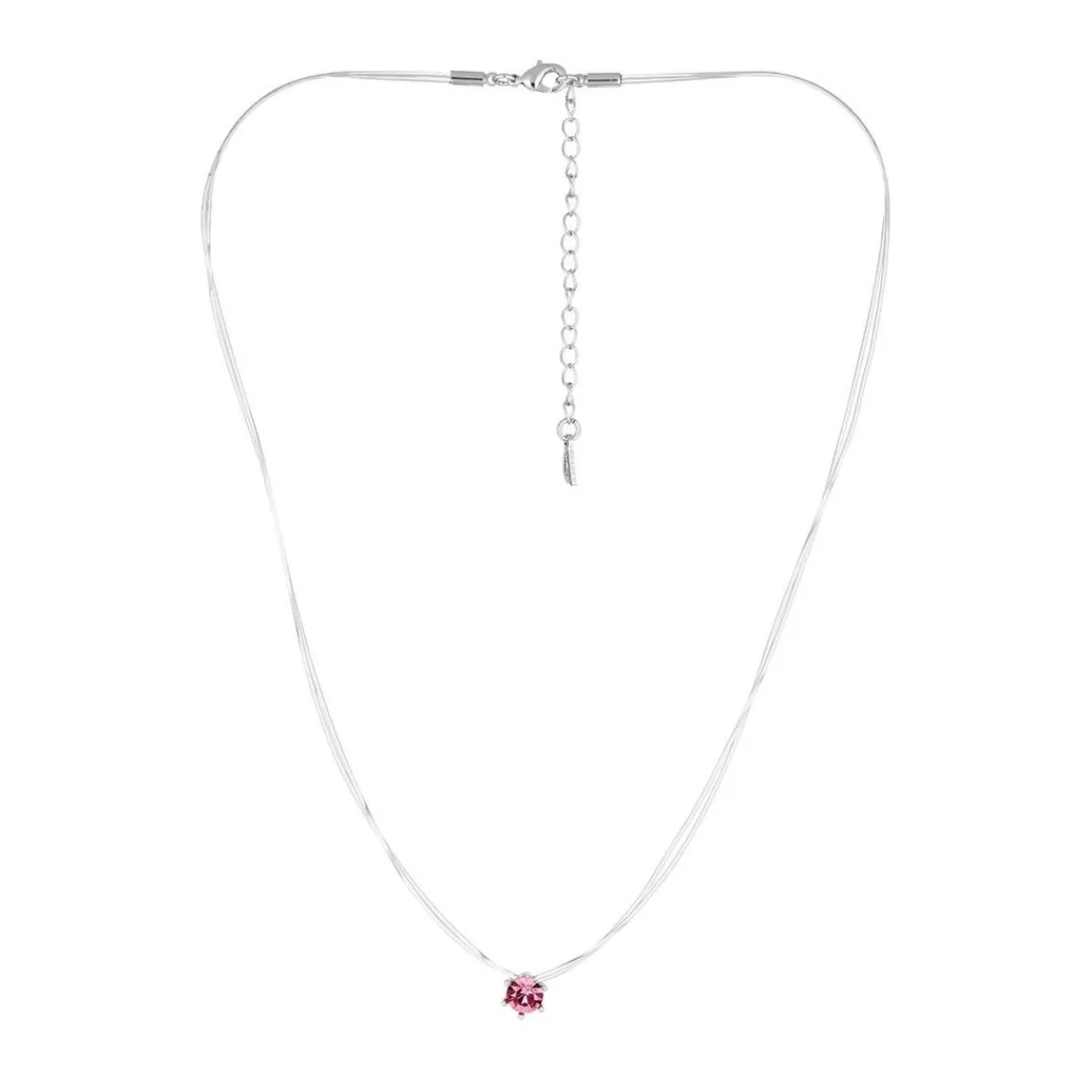 MYC-Paris Collier Femme - AN1-1566-PK Métal rhodié Argent Rose | Femme Collier Et Pendentif