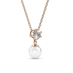 MYC-Paris Collier Femme - DP0572-RG Laiton Doré rose | Femme Collier Et Pendentif