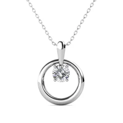 MYC-Paris Collier Femme Solitaire - DP0181-S Laiton Argent | Femme Collier Et Pendentif
