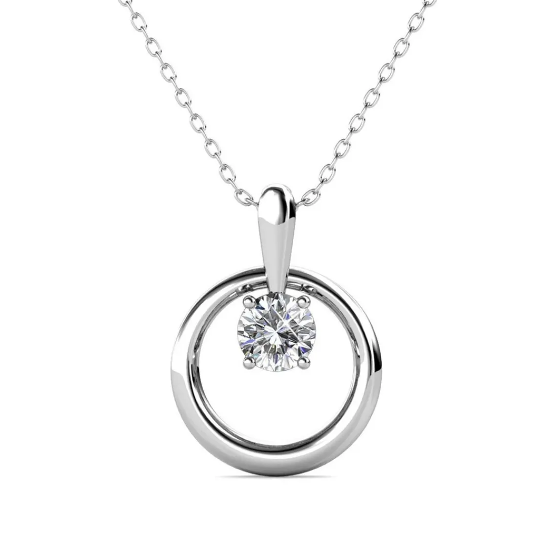 MYC-Paris Collier Femme Solitaire - DP0181-S Laiton Argent | Femme Collier Et Pendentif