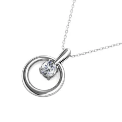 MYC-Paris Collier Femme Solitaire - DP0181-S Laiton Argent | Femme Collier Et Pendentif