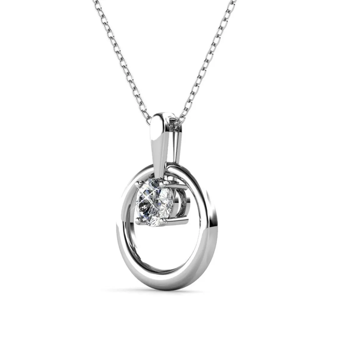 MYC-Paris Collier Femme Solitaire - DP0181-S Laiton Argent | Femme Collier Et Pendentif