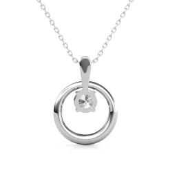 MYC-Paris Collier Femme Solitaire - DP0181-S Laiton Argent | Femme Collier Et Pendentif