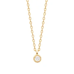 Maison de la Bijouterie Collier femme oxyde de zirconium plaqué or UW3UZ445 | Femme Collier Et Pendentif