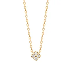 Maison de la Bijouterie Collier femme oxyde de zirconium plaqué or UW3WW045 | Femme Collier Et Pendentif