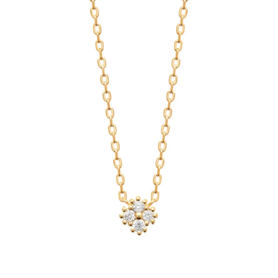 Maison de la Bijouterie Collier femme oxyde de zirconium plaqué or UW3WW045 | Femme Collier Et Pendentif
