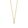 Maison de la Bijouterie Collier femme oxyde de zirconium plaqué or UW3W6545 | Femme Collier Et Pendentif
