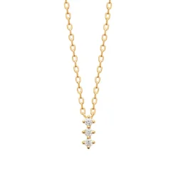 Maison de la Bijouterie Collier femme oxyde de zirconium plaqué or UW3W6545 | Femme Collier Et Pendentif