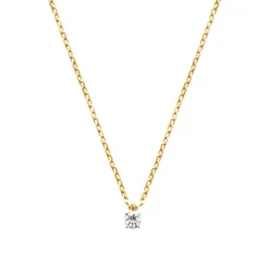 Maison de la Bijouterie Collier femme oxyde de zirconium plaqué or UW30W345 | Femme Collier Et Pendentif