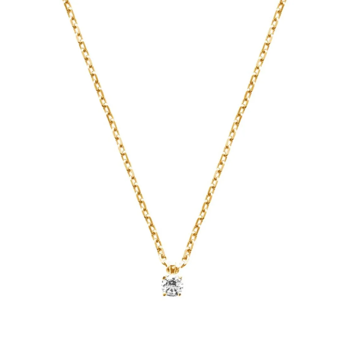 Maison de la Bijouterie Collier femme oxyde de zirconium plaqué or UW30W345 | Femme Collier Et Pendentif