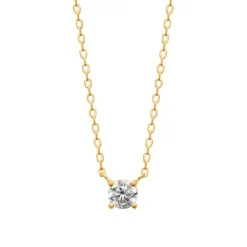Maison de la Bijouterie Collier femme oxyde de zirconium plaqué or UW300545 | Femme Collier Et Pendentif