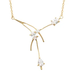 Maison de la Bijouterie Collier femme oxyde de zirconium plaqué or UW06W04Y | Femme Collier Et Pendentif