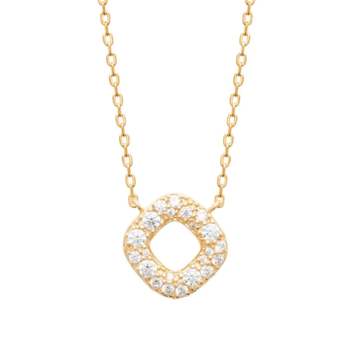 Maison de la Bijouterie Collier femme pendentif carré plaqué or UW3WVU45 | Femme Collier Et Pendentif