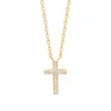 Maison de la Bijouterie Collier femme pendentif croix oxyde plaqué or UW3W5545 | Femme Collier Et Pendentif