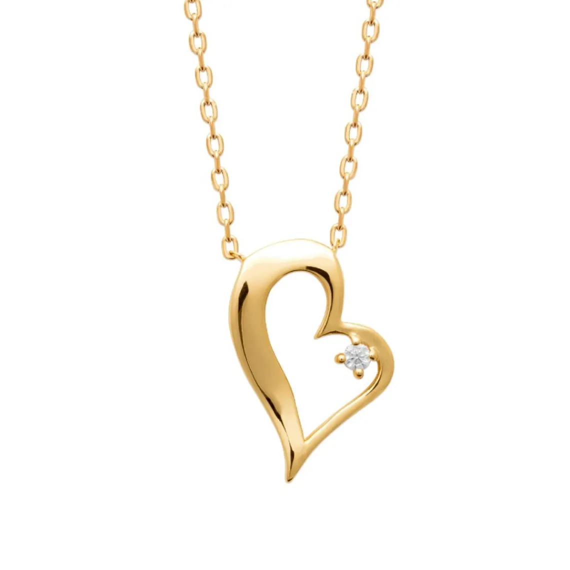 Maison de la Bijouterie Collier femme pendentif cœur plaqué or UWZZ6W45 | Femme Collier Et Pendentif
