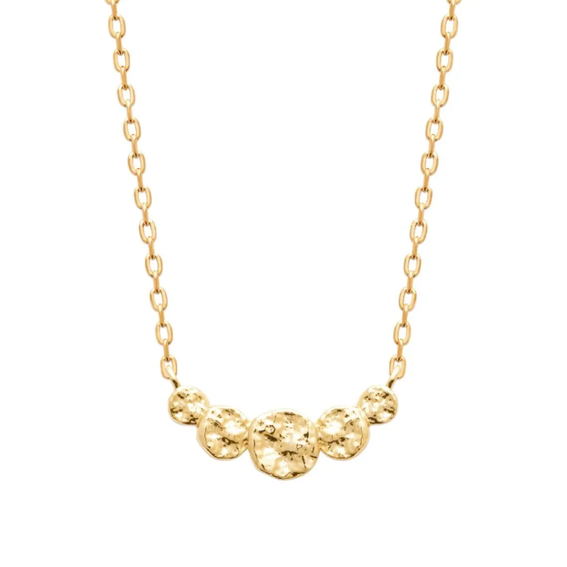 Maison de la Bijouterie Collier femme pendentif effet martelé plaqué or UYY0WU45 | Femme Collier Et Pendentif