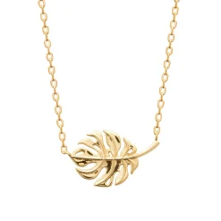 Maison de la Bijouterie Collier femme pendentif feuille plaqué or UYY0ZV45 | Femme Collier Et Pendentif
