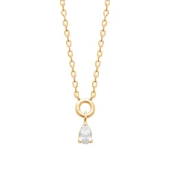 Maison de la Bijouterie Collier femme pendentif oxyde de zirconium plaqué or UW3VU445 | Femme Collier Et Pendentif