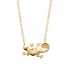 Maison de la Bijouterie Collier femme pendentif salamandre plaqué or UYY0ZY45 | Femme Collier Et Pendentif