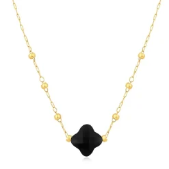 Pixies Bijoux Collier Femme Bonheur - PNS0049-1BKO Acier | Femme Collier Et Pendentif