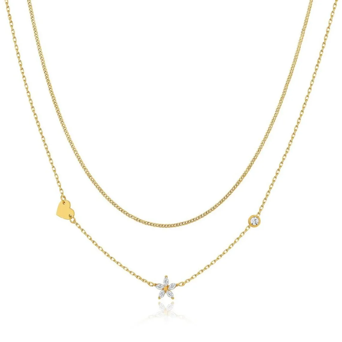 Pixies Bijoux Collier Femme Marguerite - PNM0057-1WHT Acier | Femme Collier Et Pendentif