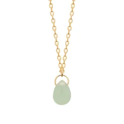 Maison de la Bijouterie Collier femme plaqué or aventurine UW40ZU45 | Femme Collier Et Pendentif