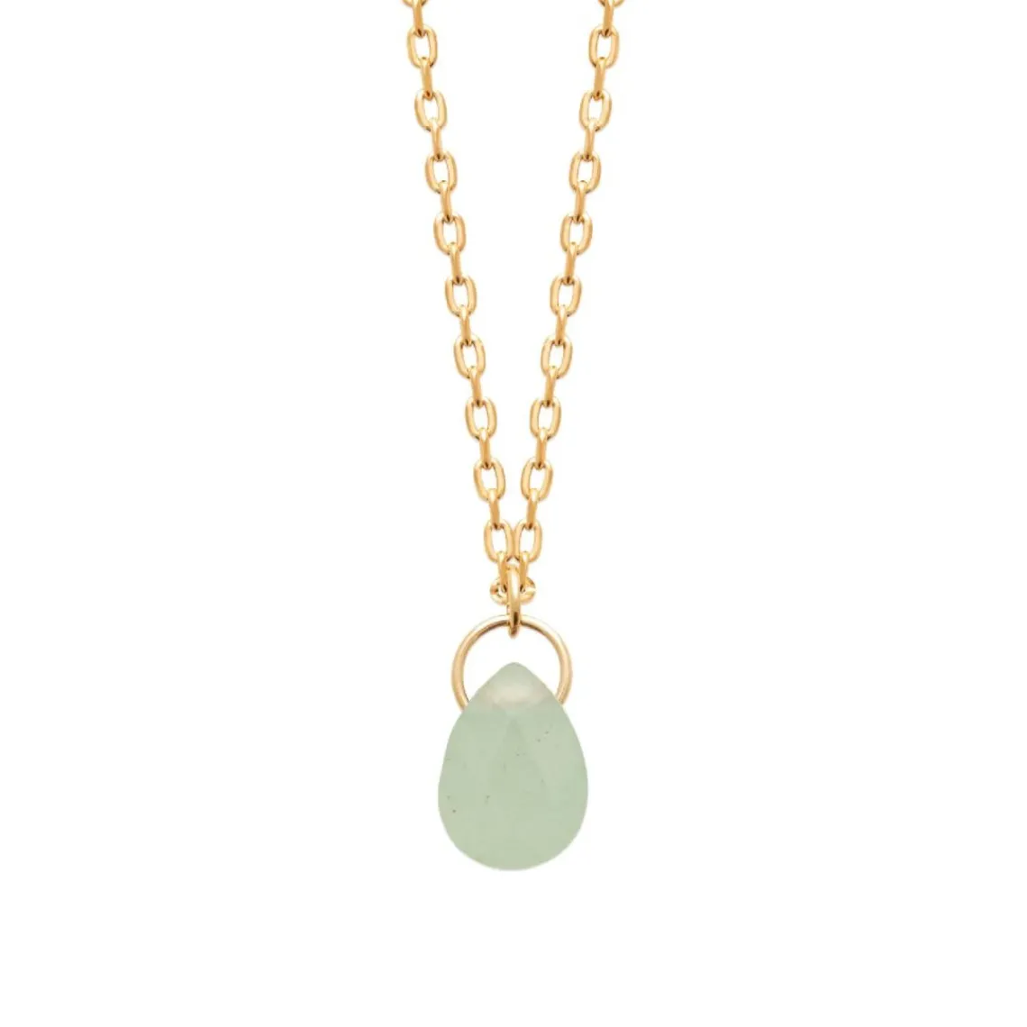 Maison de la Bijouterie Collier femme plaqué or aventurine UW40ZU45 | Femme Collier Et Pendentif
