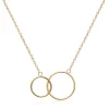 Maison de la Bijouterie Collier femme plaqué or double cercle - UYZZ5U45 | Femme Collier Et Pendentif