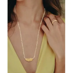 Maison de la Bijouterie Collier femme plaqué or feuillage - UYZ35345 | Femme Collier Et Pendentif