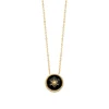 Maison de la Bijouterie Collier femme plaqué or laque noir - UYZ6W345 | Femme Collier Et Pendentif