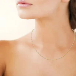 Maison de la Bijouterie Collier femme plaqué or laque - YU0U3V45 | Femme Collier Et Pendentif