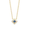 Maison de la Bijouterie Collier femme plaqué or oxydes et pierre bleue UW3UV545 | Femme Collier Et Pendentif
