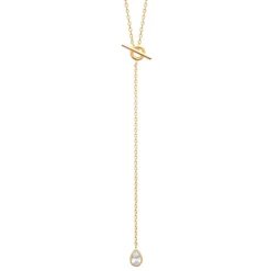 Maison de la Bijouterie Collier femme plaqué or pendant oxyde de zirconium UW40ZY45 | Femme Collier Et Pendentif