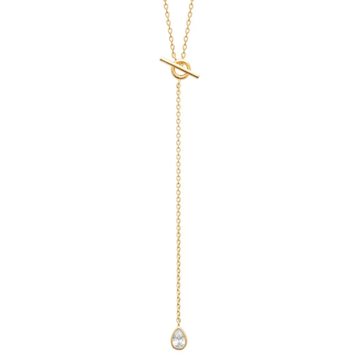 Maison de la Bijouterie Collier femme plaqué or pendant oxyde de zirconium UW40ZY45 | Femme Collier Et Pendentif
