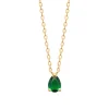 Maison de la Bijouterie Collier femme plaqué or pendentif oxyde verte UW3UW645 | Femme Collier Et Pendentif