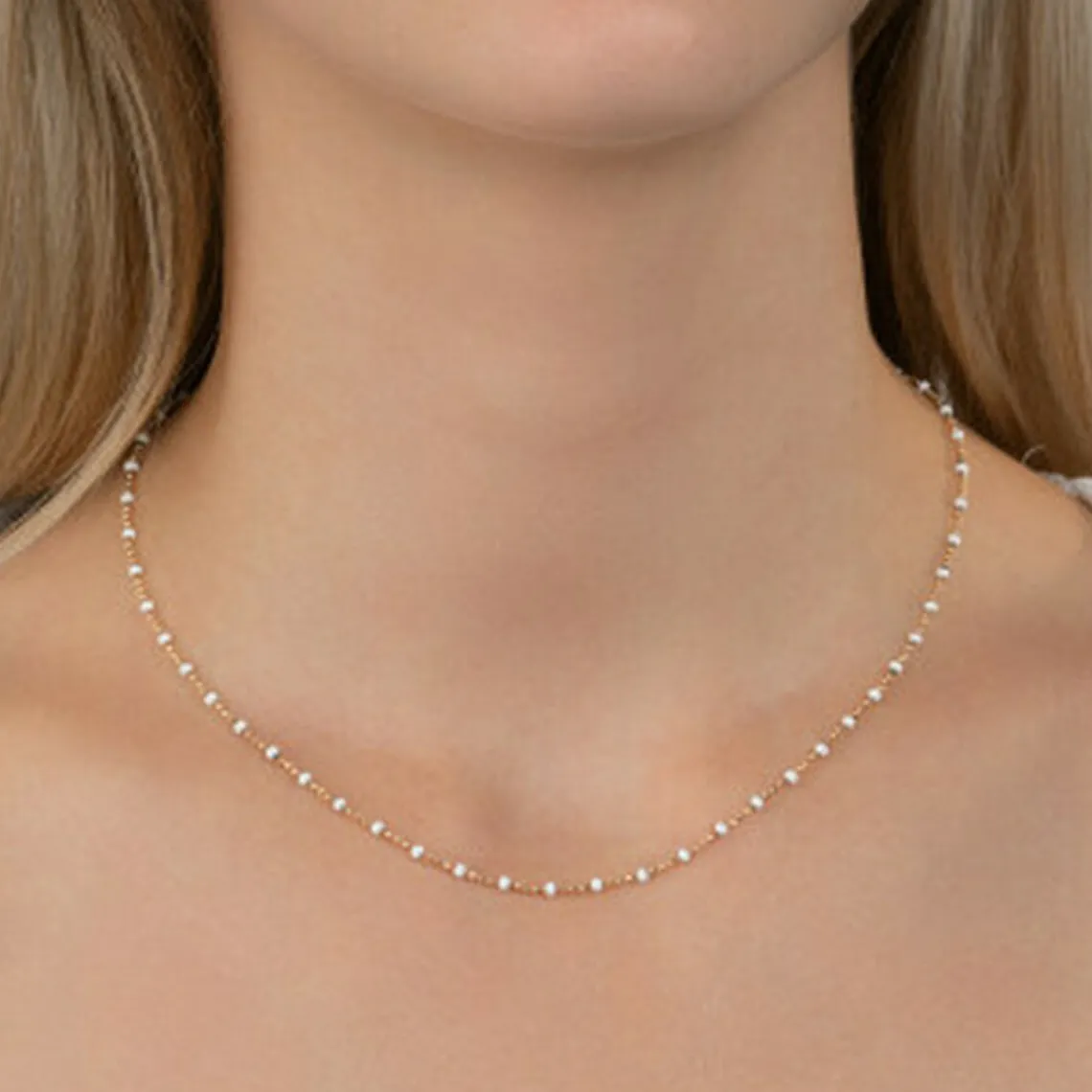 Maison de la Bijouterie Collier femme plaqué or perle miyuki - YU0UWY45 | Femme Collier Et Pendentif