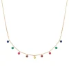 Maison de la Bijouterie Collier femme plaqué or teinté serti clos - UW34V345 | Femme Collier Et Pendentif