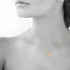 Maison de la Bijouterie Collier femme plaqué or étoile UYZ40W45 Plaqué or | Femme Collier Et Pendentif