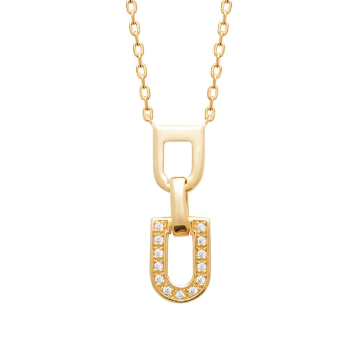 Maison de la Bijouterie Collier femme serti clos plaqué or UW405445 | Femme Collier Et Pendentif