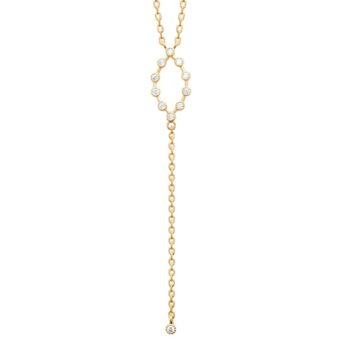 Maison de la Bijouterie Collier femme serti clos plaqué or UW404545 | Femme Collier Et Pendentif